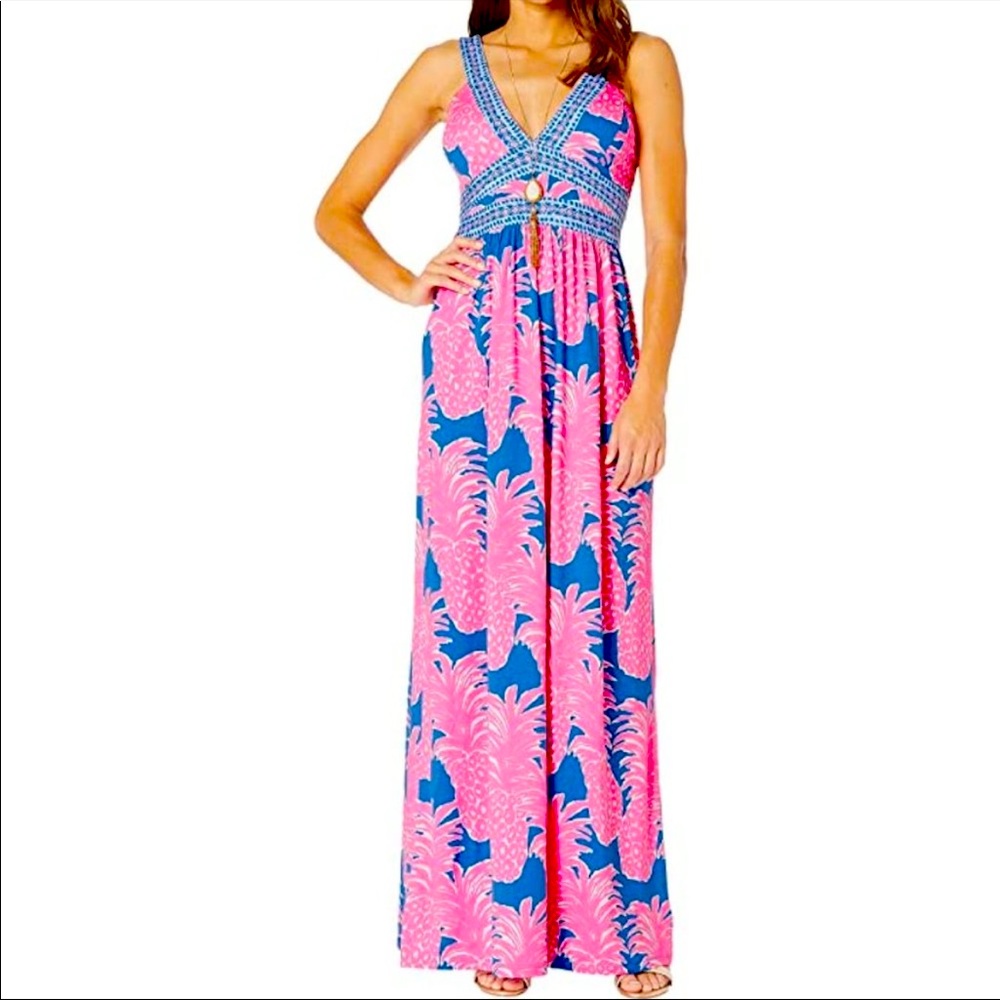 Lilly Pulitzer Pineapple Maxi Dress